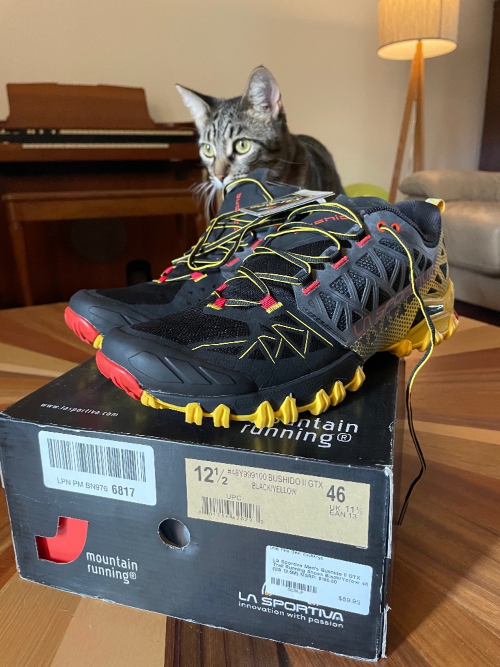 Men's La Sportiva Men's Bushido II GTX Trail Running Shoes NWT-Men's 12.5/46 EU